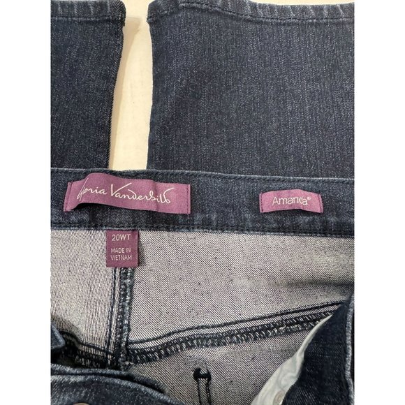 Gloria Vanderbilt Sz 20W Tall Amanda Classic High Rise Tapered Jeans - Picture 11 of 14